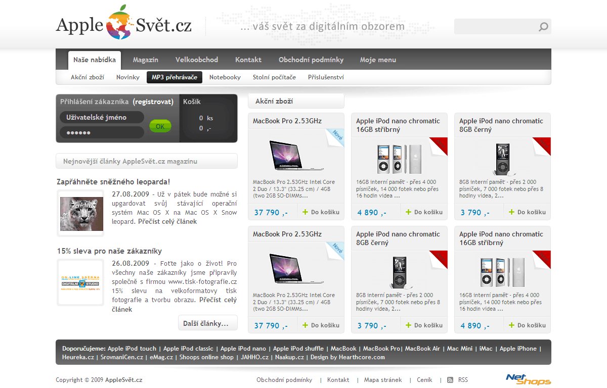 E-shop AppleSvět.cz