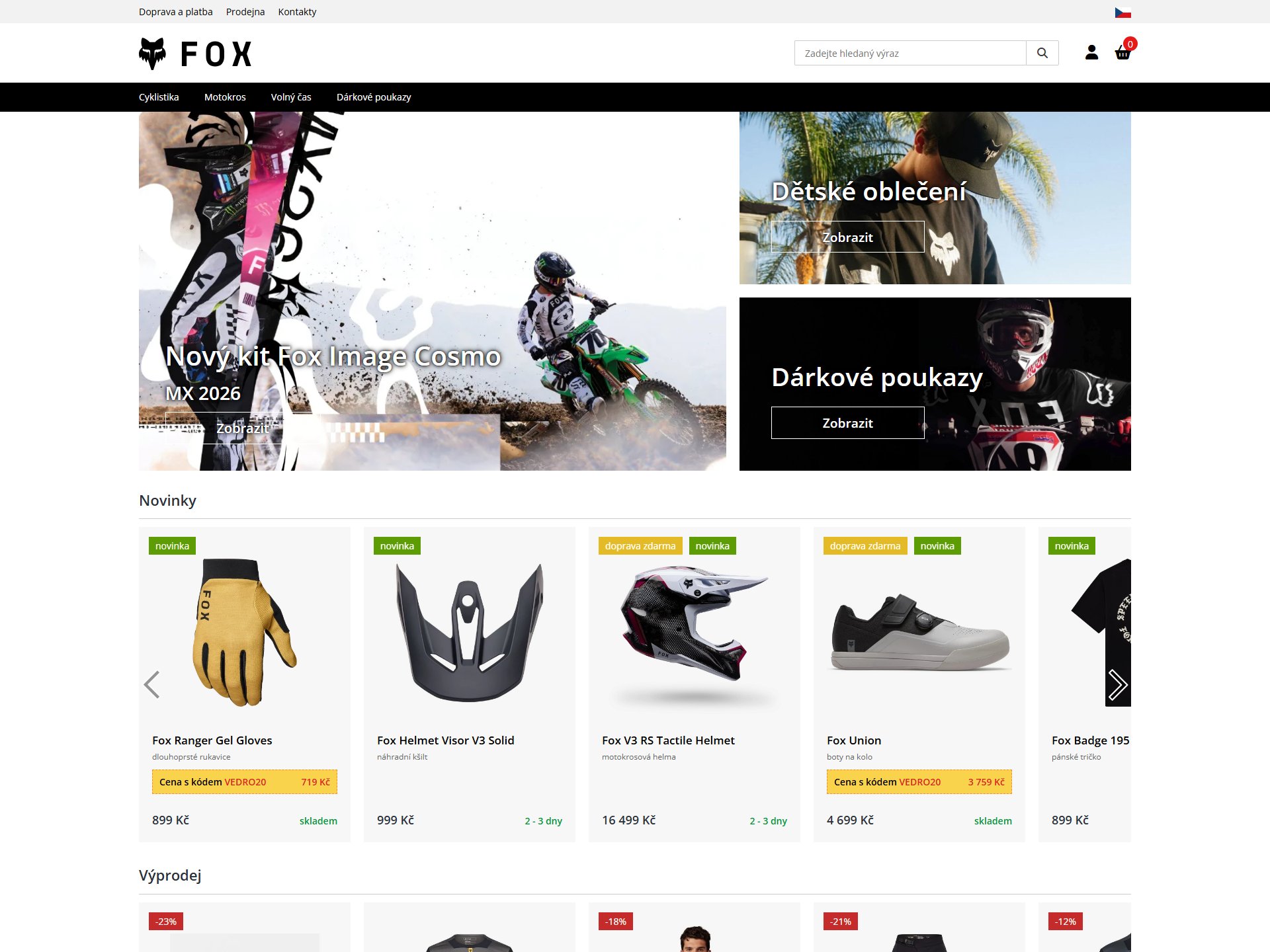 E-shop Fox Racing